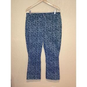 NYDJ Black and Gray Leopard Print Pants with Lift and Tuck‎ Slimming, Size 12.